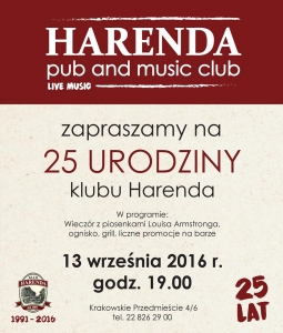 25 urodziny klubu Harenda - koncert piosenek Louisa Armstronga