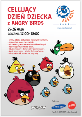 Celujący Dzień Dziecka w Arkadii z Angry Birds