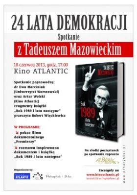 24 lata demokracji - spotkanie z Tadeuszem Mazowieckim