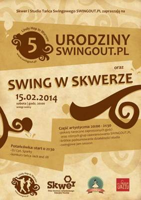 5. Urodziny Studia Tańca Swingowego SWINGOUT.PL - potańcówka w klimacie lat 30.