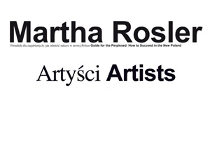 Seminarium MARTHA ROSLER: Artyści 