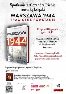 "Warszawa 1944. Tragiczne powstanie" - spotkanie z autorką