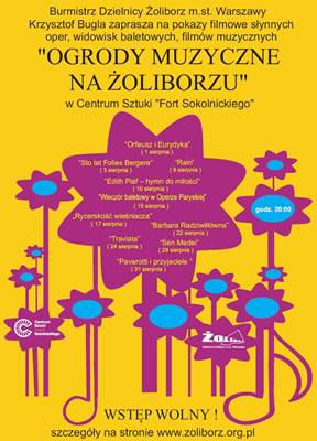 Ogrody Muzyczne na Żoliborzu 2014 - seans filmowy - opera - Orfeusz i Eurydyka