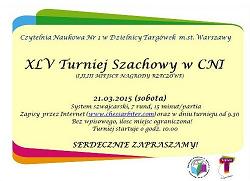 XLV Turniej Szachowy w CN1 