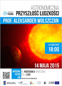Prof. Aleksander Wolszczan - "Astronomiczna przyszłość ludzkości"