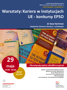 Warsztaty: Kariera w instytucjach UE - konkursy EPSO