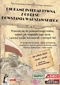 Diorama interaktywna z okresu Powstania Warszawskiego