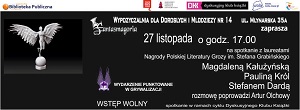 Spotkanie autorskie z laureatami Nagrody Polskiej Literatury Grozy im. Stefana Grabińskiego