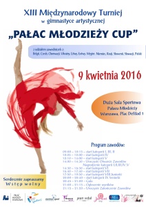 XIII Międzynarodowy Turniej w gimnastyce artystycznej PAŁAC CUP 2016
