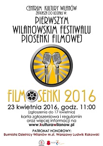 I Wilanowski Festiwal Piosenki Filmowej FILMOSENKI 2016