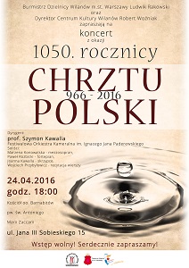 Koncert z okazji 1050. rocznicy Chrztu Polski