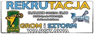 Rekrutacja do Sztorm Warszawa i Grom Warszawa