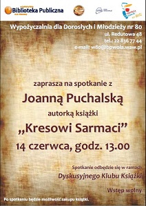 Spotkanie autorskie z Joanną Puchalską, autorką książki „Kresowi Sarmaci”