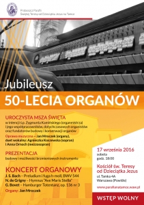 Koncert organowy w 50 rocznicę budowy instrumentu