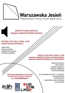 Koncerty towarzyszące Festiwalowi WARSZAWSKA JESIEŃ