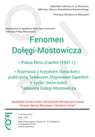 Fenomen Dołęgi-Mostowicza: rozmowa oraz projekcja filmu "Znachor" z 1937 roku