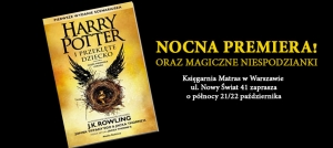 Nocna premiera książki "Harry Potter i Przeklęte Dziecko" w księgarni Matras