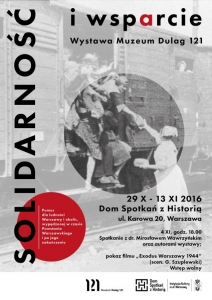 Spotkanie wokół wystawy „Solidarność i wsparcie” oraz pokaz filmu „Exodus Warszawy 1944” 