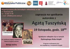 Spotkanie z Agatą Tuszyńską