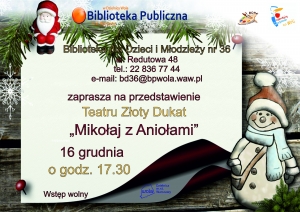 Przedstawienie dla dzieci pt. "Mikołaj z Aniołami"