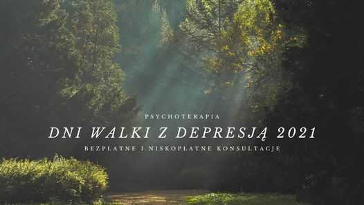 Bezpłatne i niskopłatne konsultacje psychoterapeutyczne - Światowy Dzień Walki z Depresją