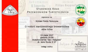 Wykład SKPT: O historii warszawskiego browarnictwa słów kilka