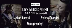 Live Music Night w House of Pool: Sylwia Prandol & Jakub Laszuk