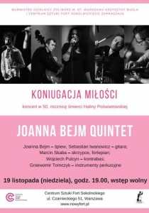 Koncert „Koniugacja Miłości” - Joanna Bejm Quintet