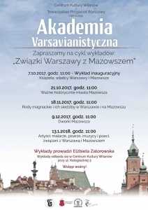 Akademia Varsavianistyczna - prelekcje o Warszawie i Mazowszu
