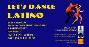 Free Bachata Course & Latino Party with Erasmus Club Warsaw