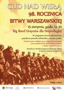 Uroczystość z okazji 98. rocznicy Bitwy Warszawskiej - Koncert Big-Band Ursynów