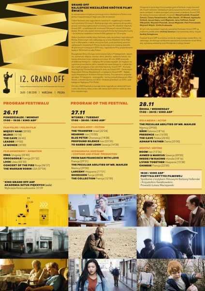 12. Festiwal Grand OFF – Najlepsze Niezależne Krótkie Filmy Świata
