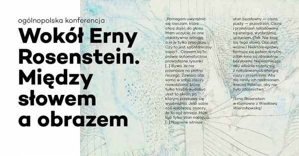 Konferencja "Wokół Erny Rosenstein. Między słowem a obrazem"