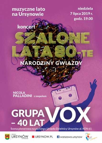 Koncert grupy VOX - SZALONE LATA 80-te NARODZINY GWIAZDY