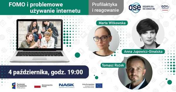 FOMO i problemowe używanie internetu I webinar Ogólnopolskiej Sieci Edukacyjnej