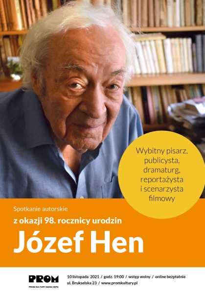 Józef Hen – spotkanie autorskie z okazji 98. rocznicy urodzin
