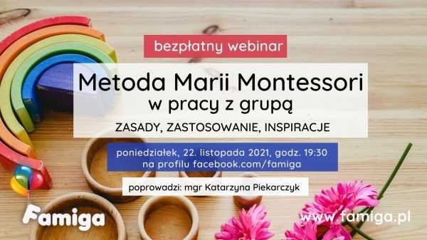 Bezpłatny webinar Metoda M. Montessori w pracy z grupą