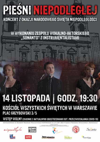 Pieśni Niepodległej - koncert z okazji Narodowego Święta Niepodległości w Warszawie