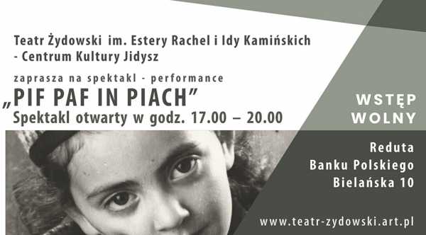 "Pif paf in piach" - performance z okazji Międzynarodowego Dnia Pamięci o Ofiarach Holokaustu