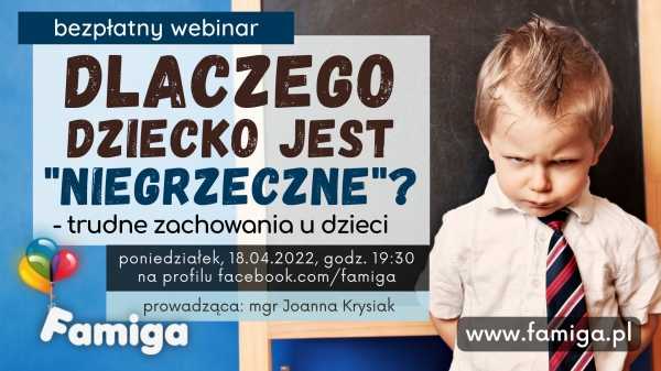 Bezpłatny webinar: Dlaczego dziecko jest "niegrzeczne"