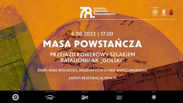 Masa Powstańcza 2022 - przejazd rowerowy szlakiem Batalionu AK „Golski”