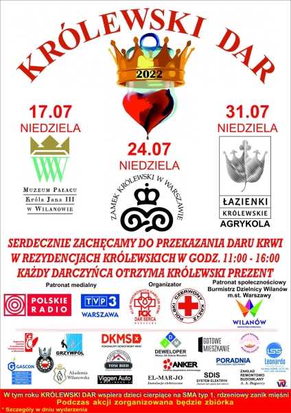 Królewski Dar 2022 - akcja honorowego oddawania krwi