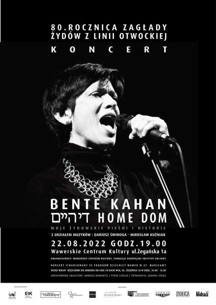 Koncert Bente Kahan: Home / Dom – Moje żydowskie pieśni i historie