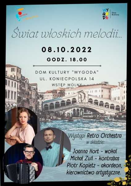 "Świat włoskich melodii..." koncert w wykonaniu zespołu Retro Orchestra