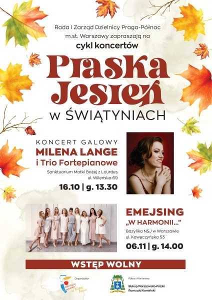 Praska Jesień w Świątyniach - Milena Lange i Trio Fortepianowe