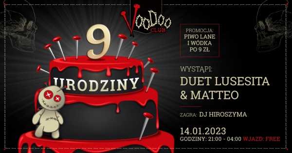 #9 urodziny VooDoo Club / DJ Hiroszyma / special guest: Lusesita Farrell & Matteo