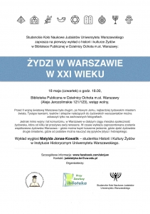 Żydzi w Warszawie w XXI wieku