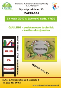 Klub za Regałem: QULLING - podstawowe techniki, kartka okazjonalna