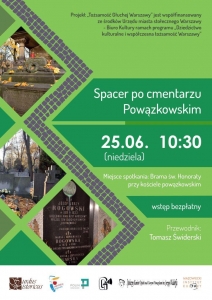 "Tożsamość Głuchej Warszawy" - spacer po cmentarzu powązkowskim