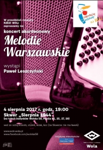 Koncert Melodie Warszawskie na Skwerze "Sierpnia 1944"